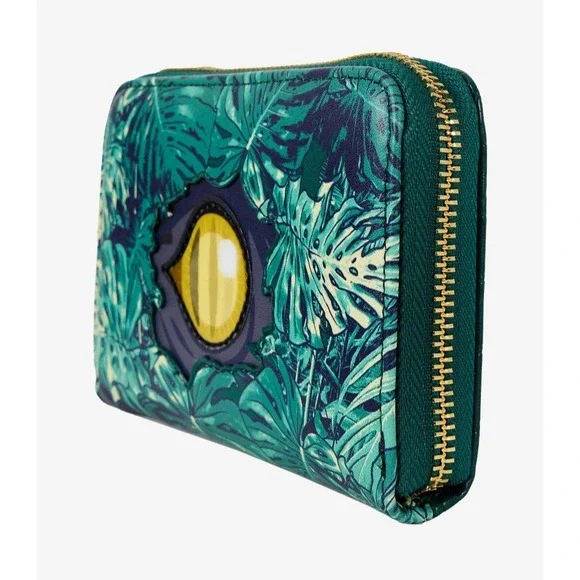 NEW! Loungefly‎ Jurassic World Jungle Velociraptor Lenticular Zip Around Wallet - Picture 3 of 4